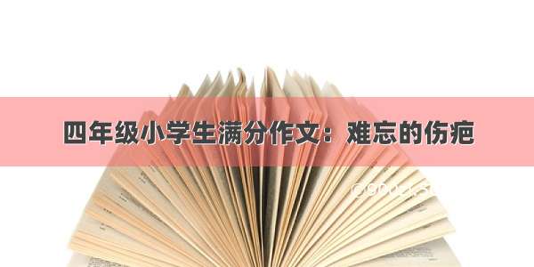 四年级小学生满分作文：难忘的伤疤