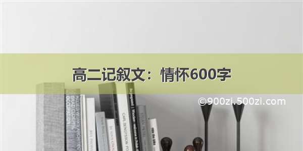 高二记叙文：情怀600字