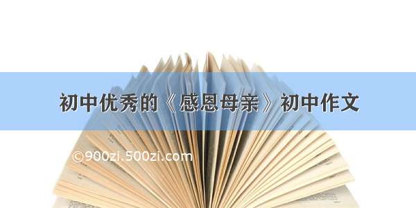 初中优秀的《感恩母亲》初中作文