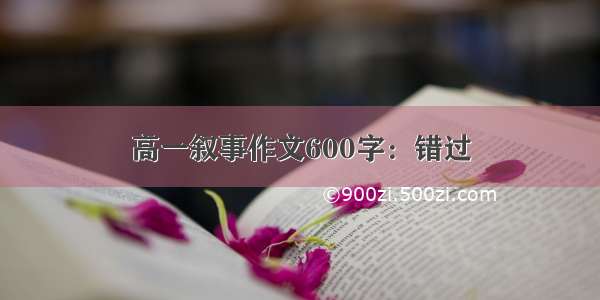 高一叙事作文600字：错过