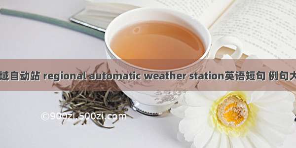 区域自动站 regional automatic weather station英语短句 例句大全