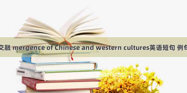 中西交融 mergence of Chinese and western cultures英语短句 例句大全
