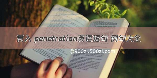 贯入 penetration英语短句 例句大全