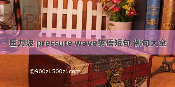 压力波 pressure wave英语短句 例句大全