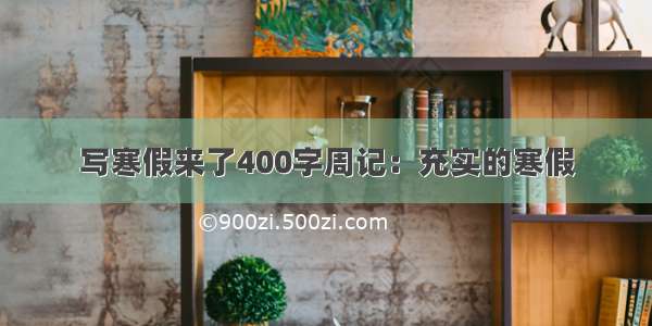 写寒假来了400字周记：充实的寒假