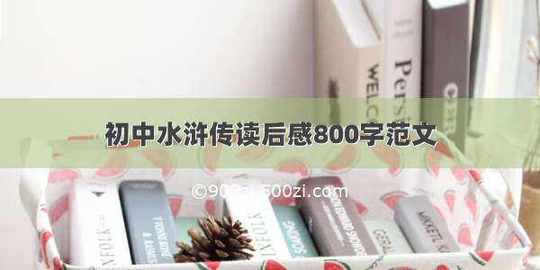 初中水浒传读后感800字范文