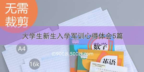 大学生新生入学军训心得体会5篇