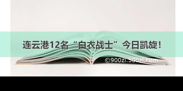 连云港12名“白衣战士”今日凯旋！