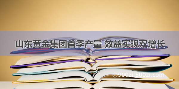 山东黄金集团首季产量 效益实现双增长