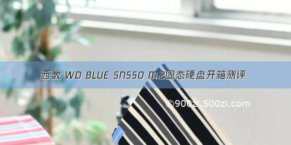 西数 WD BLUE SN550 M.2固态硬盘开箱测评