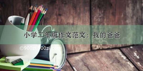 小学二年级作文范文：我的爸爸