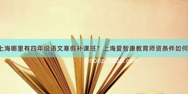 上海哪里有四年级语文寒假补课班？上海爱智康教育师资条件如何？