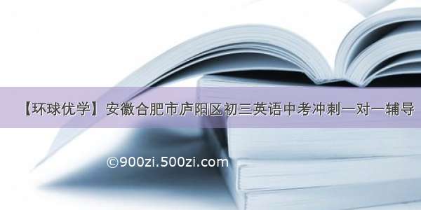 【环球优学】安徽合肥市庐阳区初三英语中考冲刺一对一辅导