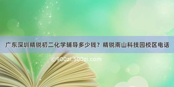 广东深圳精锐初二化学辅导多少钱？精锐南山科技园校区电话