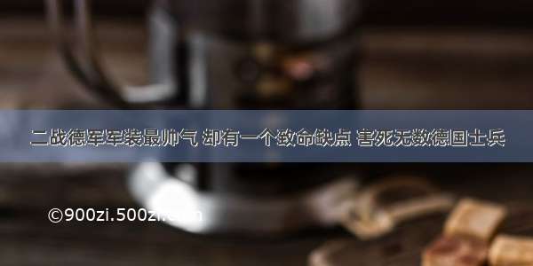 二战德军军装最帅气 却有一个致命缺点 害死无数德国士兵