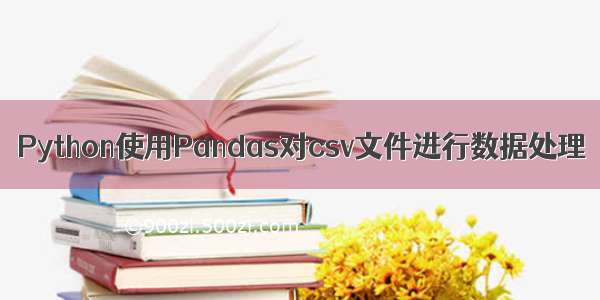 Python使用Pandas对csv文件进行数据处理