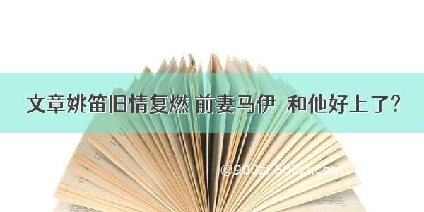 文章姚笛旧情复燃 前妻马伊琍和他好上了？