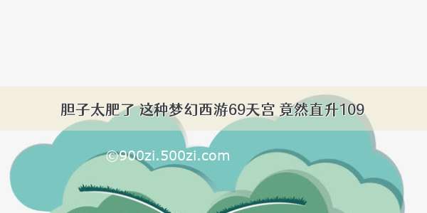 胆子太肥了 这种梦幻西游69天宫 竟然直升109