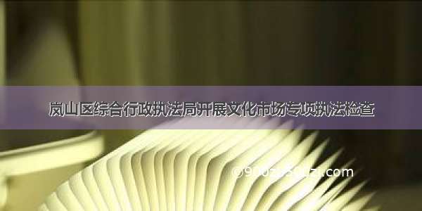 岚山区综合行政执法局开展文化市场专项执法检查