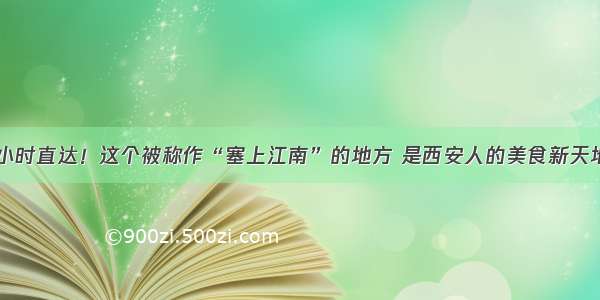 3小时直达！这个被称作“塞上江南”的地方 是西安人的美食新天地！