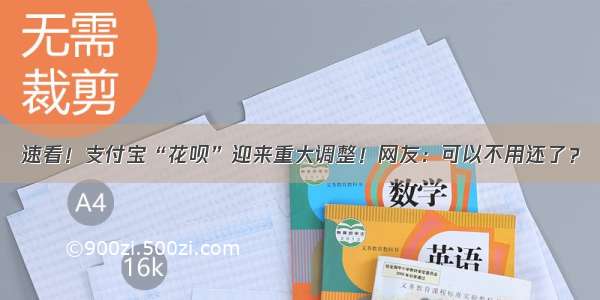 速看！支付宝“花呗”迎来重大调整！网友：可以不用还了？