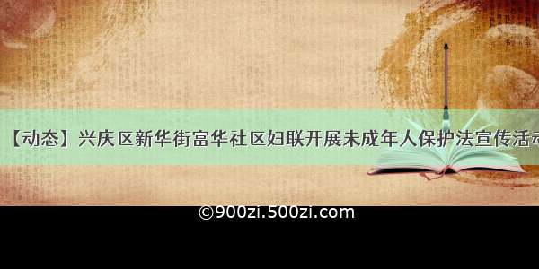 【动态】兴庆区新华街富华社区妇联开展未成年人保护法宣传活动