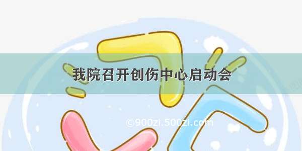 我院召开创伤中心启动会