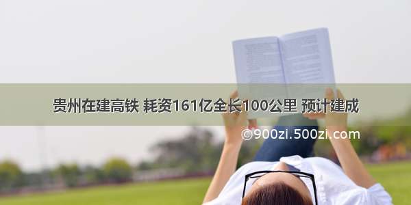 贵州在建高铁 耗资161亿全长100公里 预计建成