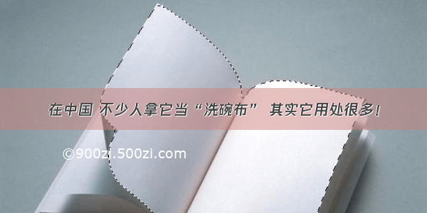 在中国 不少人拿它当“洗碗布” 其实它用处很多！