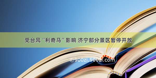 受台风“利奇马”影响 济宁部分景区暂停开放