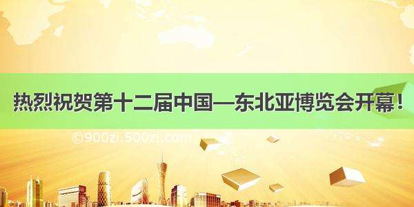 热烈祝贺第十二届中国—东北亚博览会开幕！