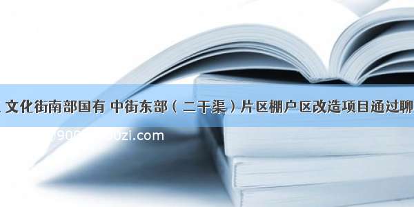 东阿县大王 文化街南部国有 中街东部（二干渠）片区棚户区改造项目通过聊城市优质结