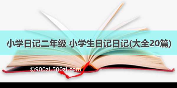 小学日记二年级 小学生日记日记(大全20篇)