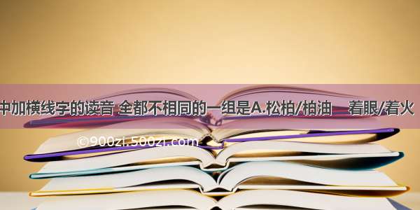 下列每组词语中加横线字的读音 全都不相同的一组是A.松柏/柏油    着眼/着火   &amp;nbsp