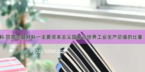 阅读下列材料 回答问题材料一主要资本主义国家占世界工业生产总值的比重（%）材料二