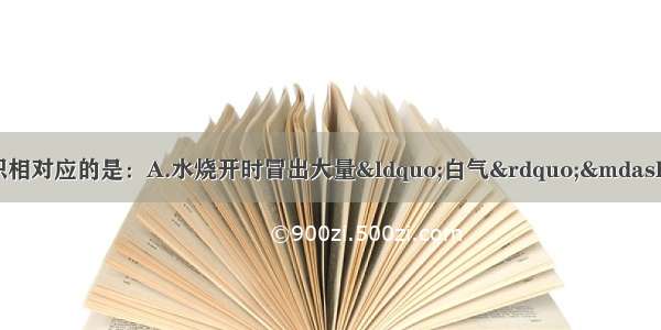 单选题下列现象与物理知识相对应的是：A.水烧开时冒出大量&ldquo;白气&rdquo;&mdash;&mdash;汽化B.磁铁能吸