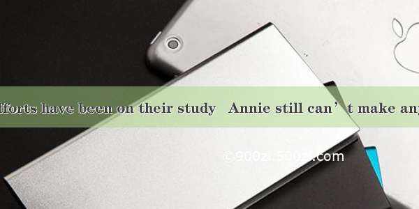 Though great efforts have been on their study   Annie still can’t make any improvements