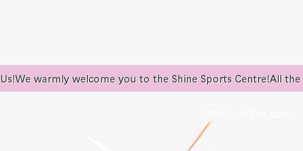 Come And Join Us!We warmly welcome you to the Shine Sports Centre!All the young people in