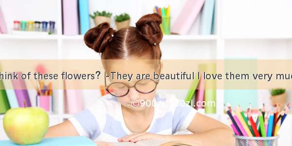 -What do you think of these flowers？-They are beautiful I love them very much.　　A. such;th