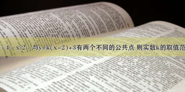 若曲线y=根号（4－x^2）与y=k(x-2)+3有两个不同的公共点 则实数k的取值范围?答案说是K