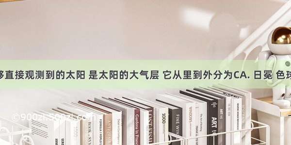 人类能够直接观测到的太阳 是太阳的大气层 它从里到外分为CA. 日冕 色球 光球B.