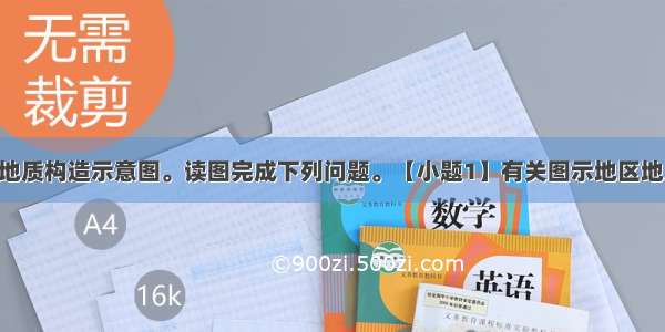 下图为某地地质构造示意图。读图完成下列问题。【小题1】有关图示地区地质 地貌的叙