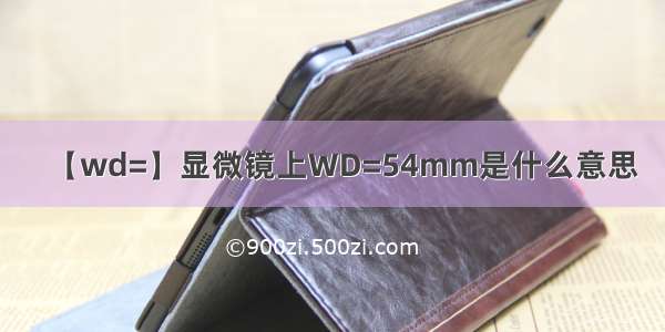 【wd=】显微镜上WD=54mm是什么意思