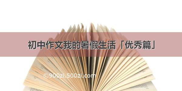 初中作文我的暑假生活「优秀篇」