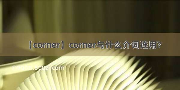 【corner】corner与什么介词连用?