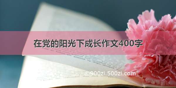 在党的阳光下成长作文400字