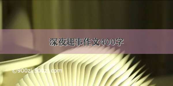 深夜趣事作文400字