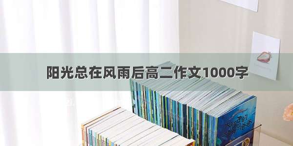 阳光总在风雨后高二作文1000字