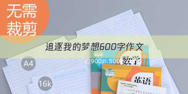 追逐我的梦想600字作文